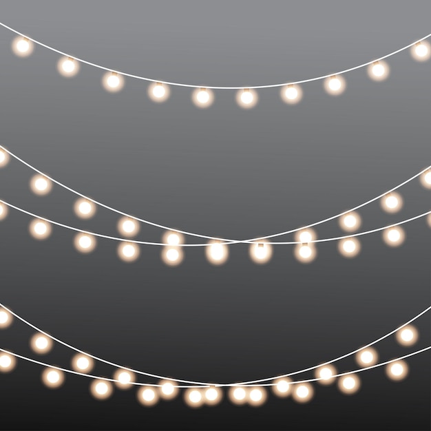Diseño vectorial de luces de vacaciones