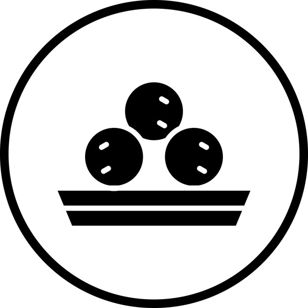 Diseño vectorial Luqmat Estilo de icono