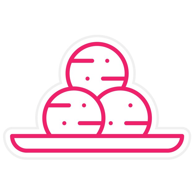 Diseño vectorial Luqmat Estilo de icono