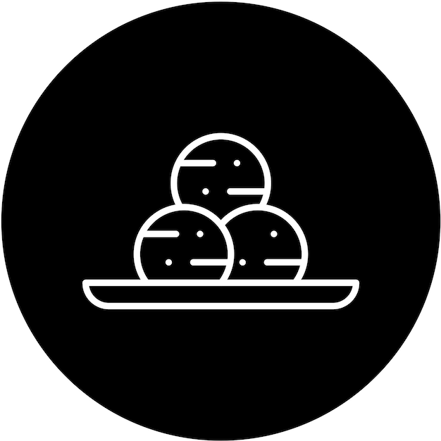 Diseño vectorial Luqmat Estilo de icono