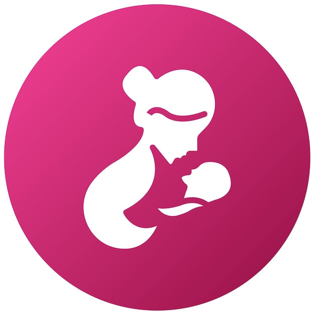 El diseño vectorial de las madres es un estilo de icono de abrazo suave.