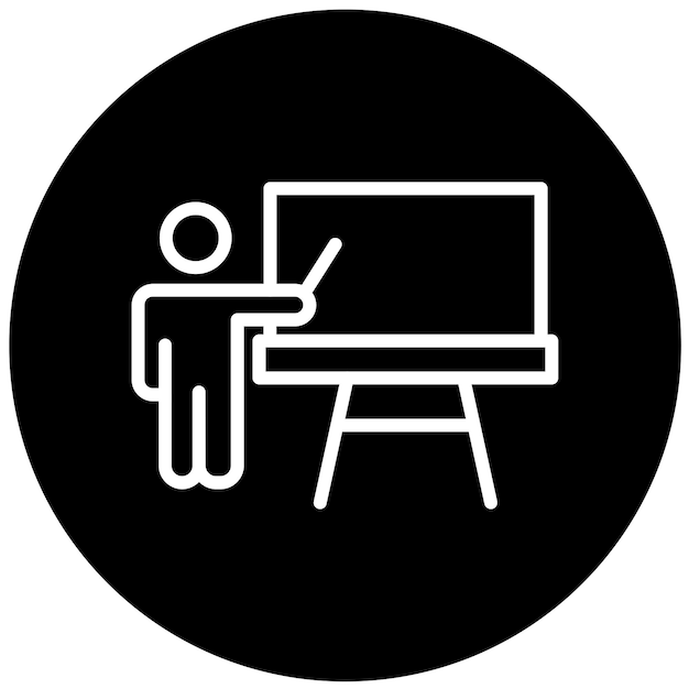 Diseño vectorial Maestro de conferencias Estilo de icono