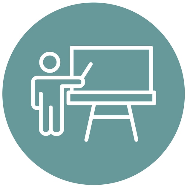 Diseño vectorial Maestro de conferencias Estilo de icono