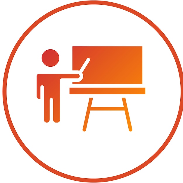 Diseño vectorial Maestro de conferencias Estilo de icono