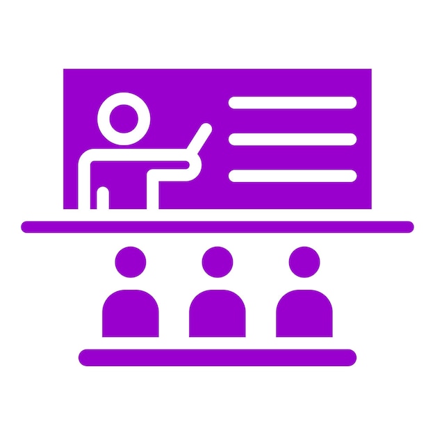 Diseño vectorial Maestro Estilo del icono del aula