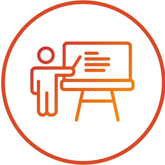 Diseño vectorial Maestro Estilo del icono de la presentación