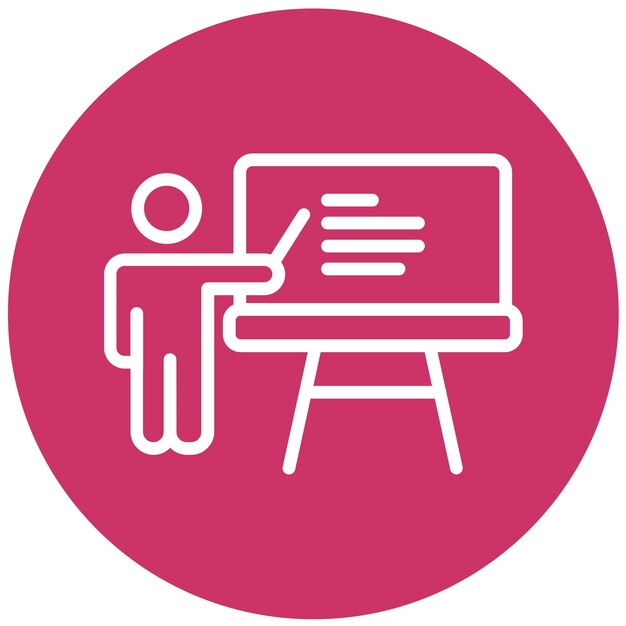 Diseño vectorial Maestro Estilo del icono de la presentación