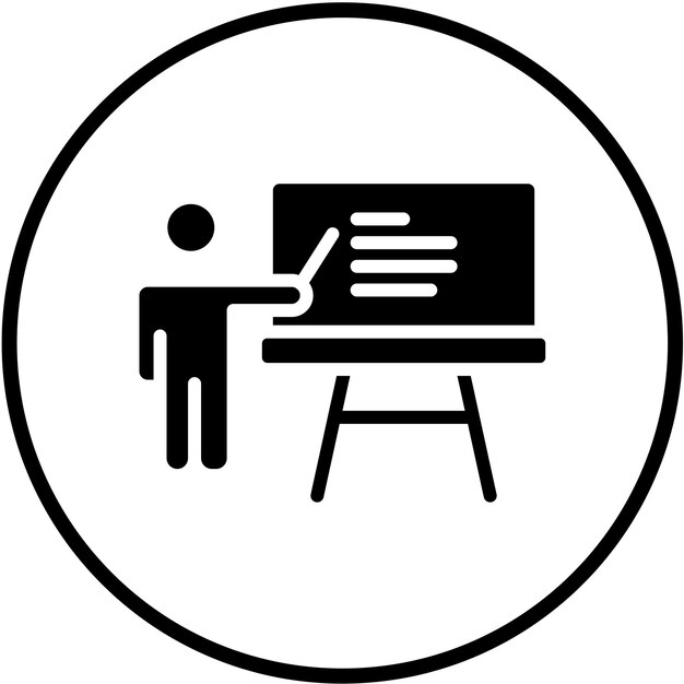 Diseño vectorial Maestro Estilo del icono de la presentación