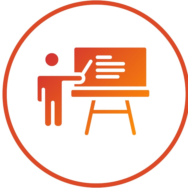 Diseño vectorial Maestro Estilo del icono de la presentación