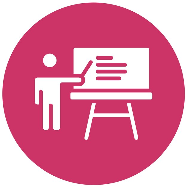Diseño vectorial Maestro Estilo del icono de la presentación