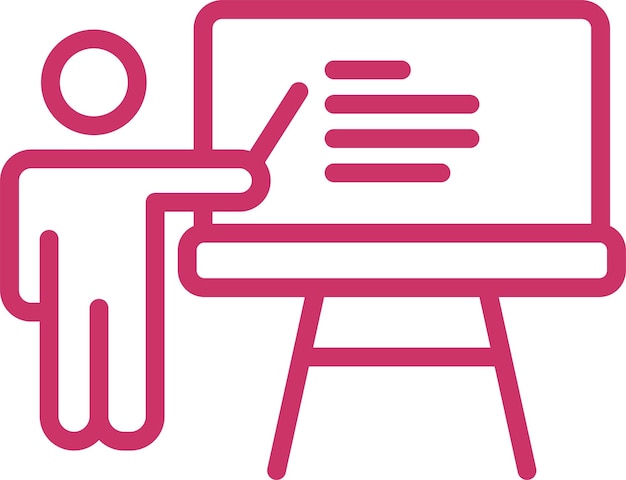 Diseño vectorial Maestro Estilo del icono de la presentación