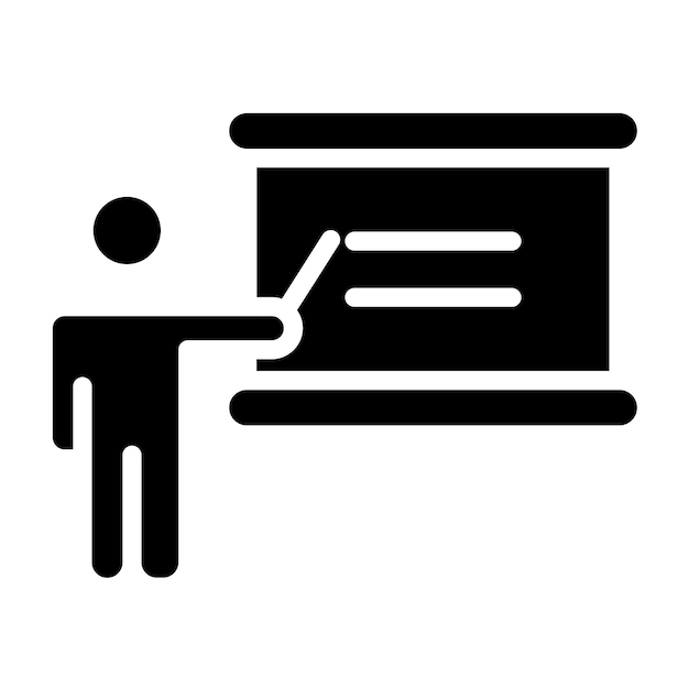 Diseño vectorial Maestro de tutoría Estilo de icono