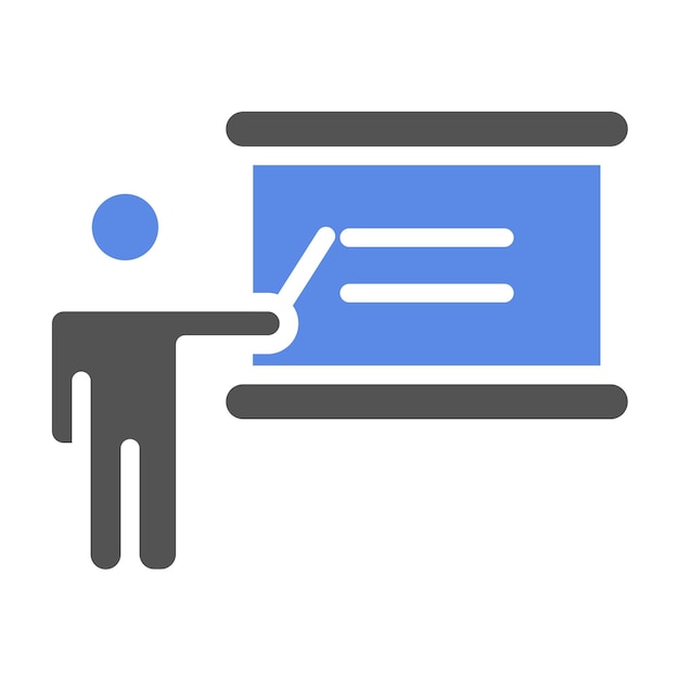 Diseño vectorial Maestro de tutoría Estilo de icono