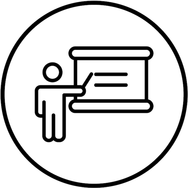 Diseño vectorial Maestro de tutoría Estilo de icono