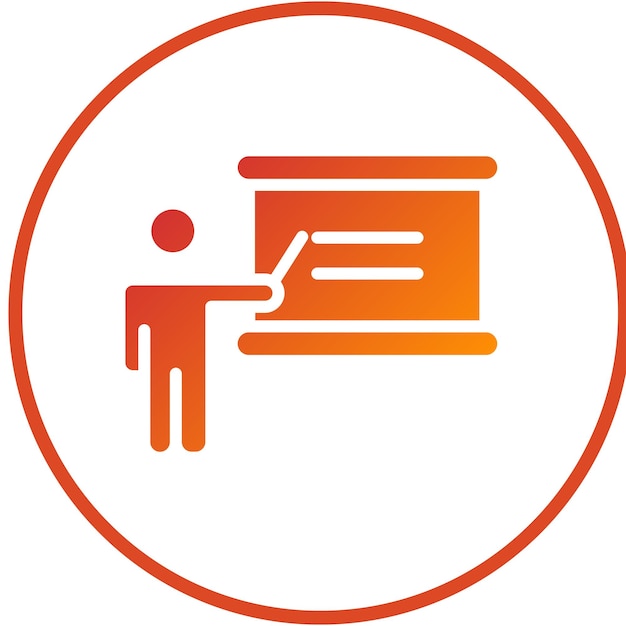 Diseño vectorial Maestro de tutoría Estilo de icono