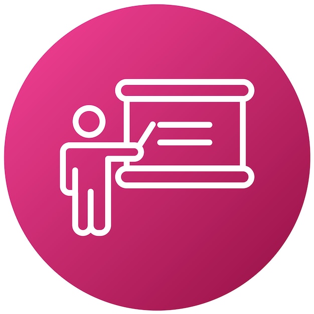 Diseño vectorial Maestro de tutoría Estilo de icono