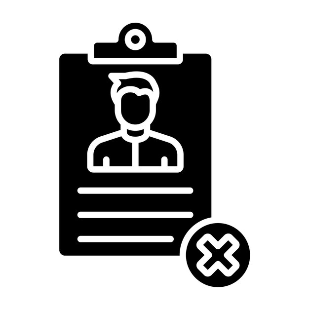 Diseño vectorial mal estilo de icono de currículum