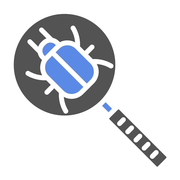 Diseño vectorial de malware Estilo del icono de escaneo
