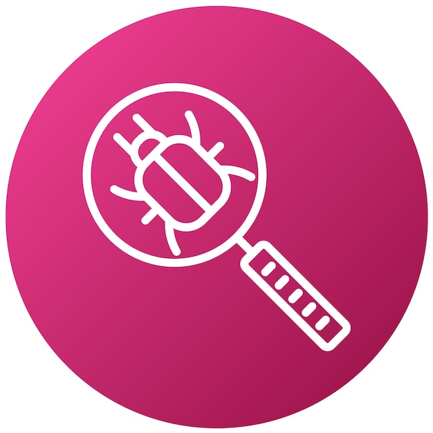 Diseño vectorial de malware Estilo del icono de escaneo