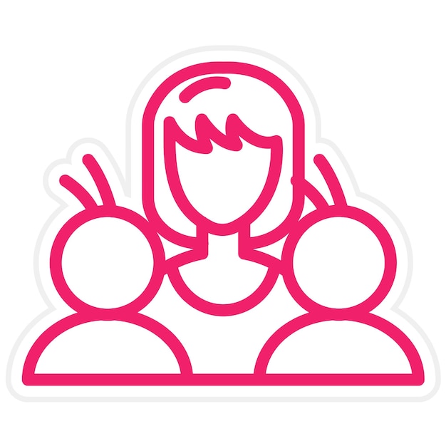 Diseño vectorial Mamás que aman la risa Estilo de icono
