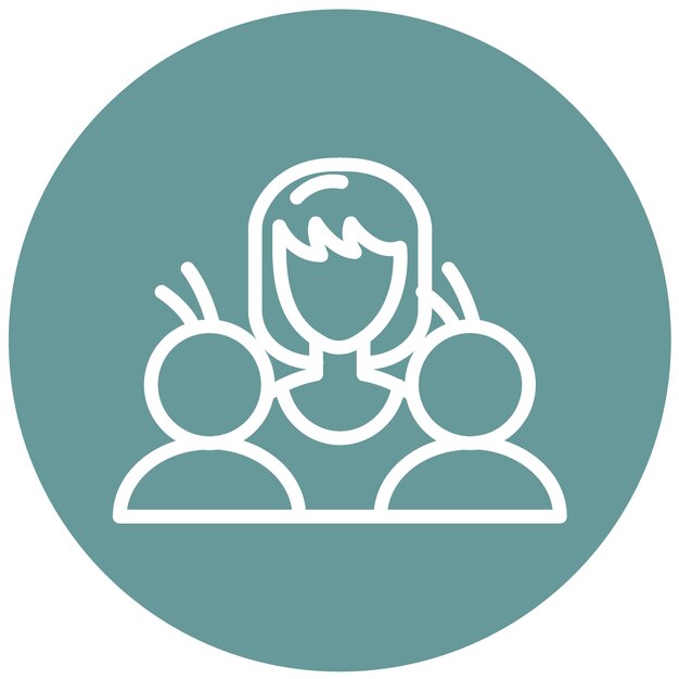 Diseño vectorial Mamás que aman la risa Estilo de icono
