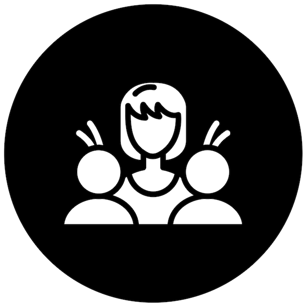 Diseño vectorial Mamás que aman la risa Estilo de icono