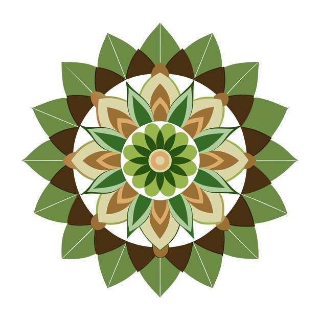 Diseño vectorial de mandala floral inspirado en la naturaleza