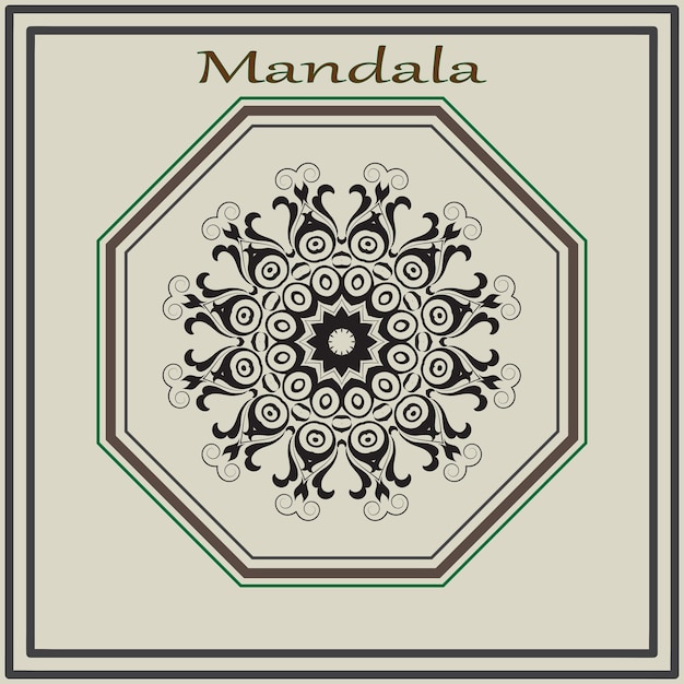 Diseño vectorial de mandala de lujo