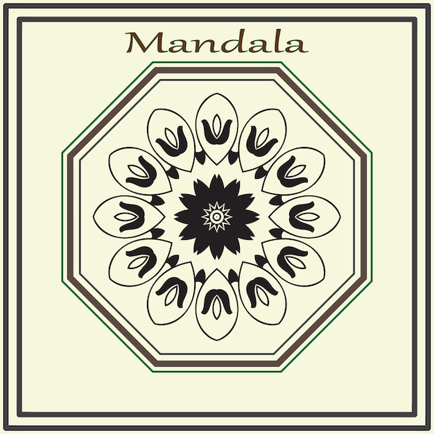 Diseño vectorial de mandala de lujo