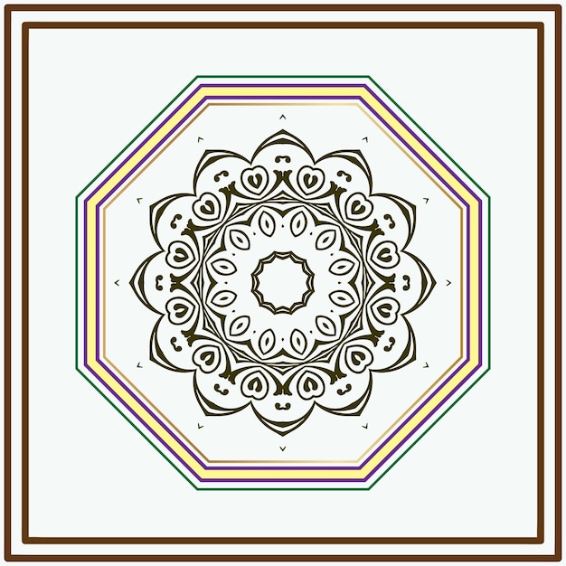 Diseño vectorial de mandala de lujo