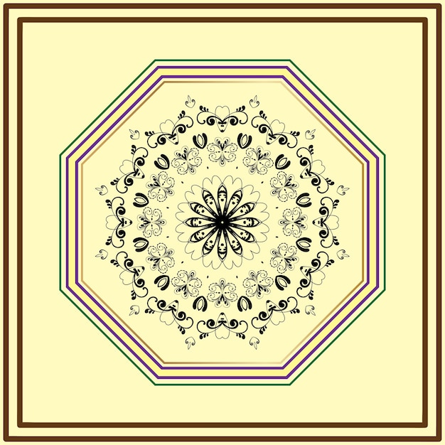 Diseño vectorial de mandala de lujo