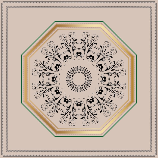 Diseño vectorial de mandala de lujo