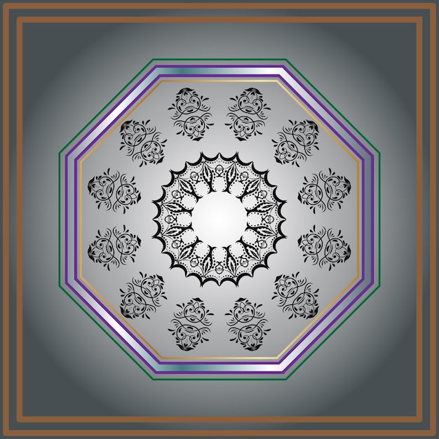 Vector diseño vectorial de mandala de lujo