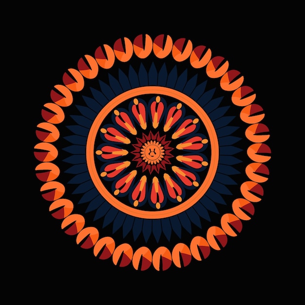 Diseño vectorial del mandala de Rath Yatra