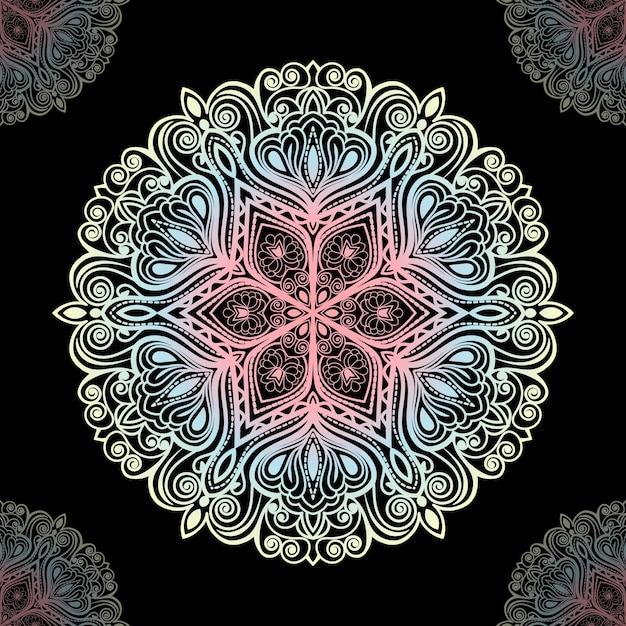 Diseño vectorial de mandalas. Diseño de fondo de mandala. Diseño de mandala decorativo.