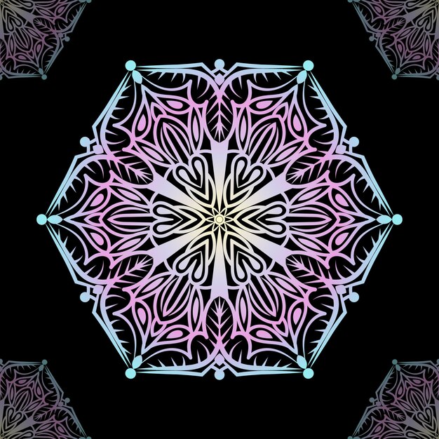 Diseño vectorial de mandalas. Diseño de patrón de encaje. Diseño creativo de mandalas.