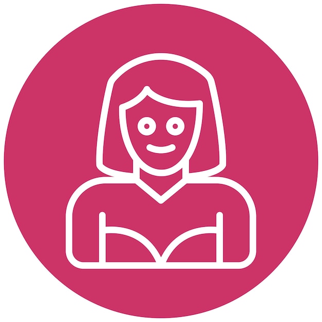 Diseño vectorial Manejador de animales Estilo de icono femenino