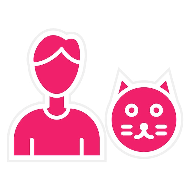 Diseño vectorial Manejador de animales Estilo de icono masculino