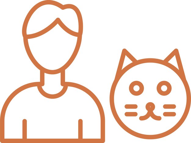 Diseño vectorial Manejador de animales Estilo de icono masculino