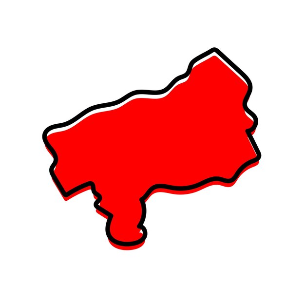 Diseño vectorial del mapa del estado de Esmeraldas
