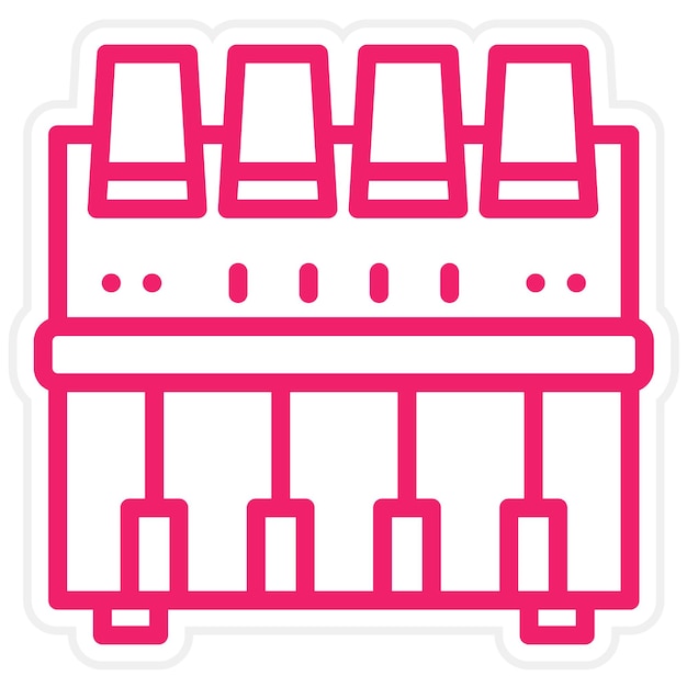 Diseño vectorial Máquina de bordado Estilo de icono