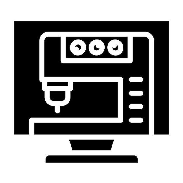 Diseño vectorial Máquina computarizada Estilo de icono
