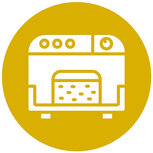 Diseño vectorial de la máquina de pan Estilo de icono