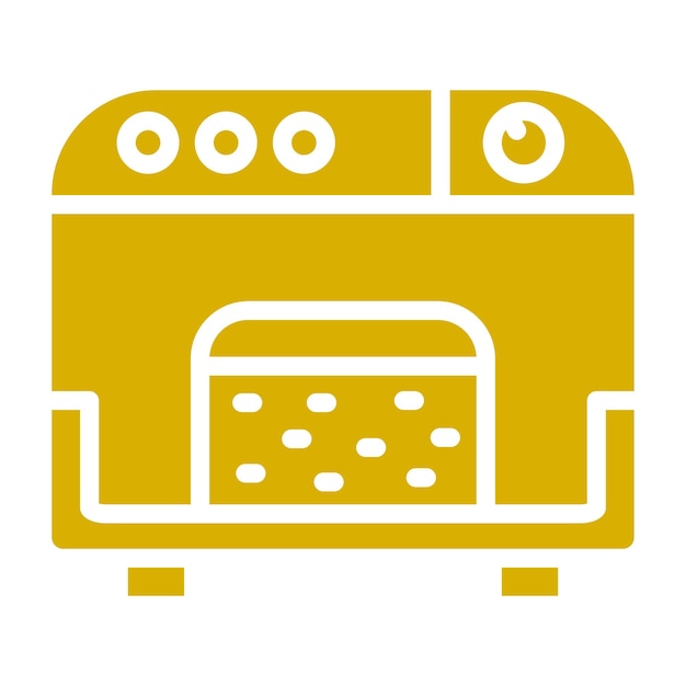 Diseño vectorial de la máquina de pan Estilo de icono