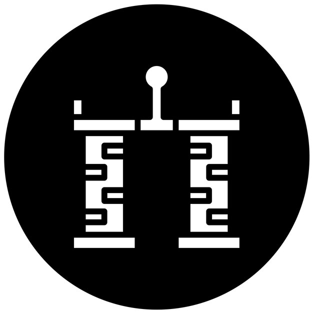 Diseño vectorial de la máquina de tatuaje de bobina Estilo del icono
