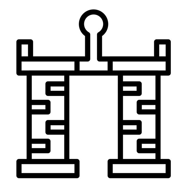 Diseño vectorial de la máquina de tatuaje de bobina Estilo del icono