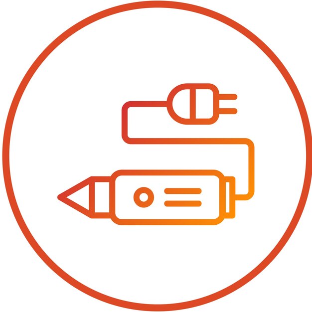 Diseño vectorial de máquina de tatuaje rotativa Estilo de icono