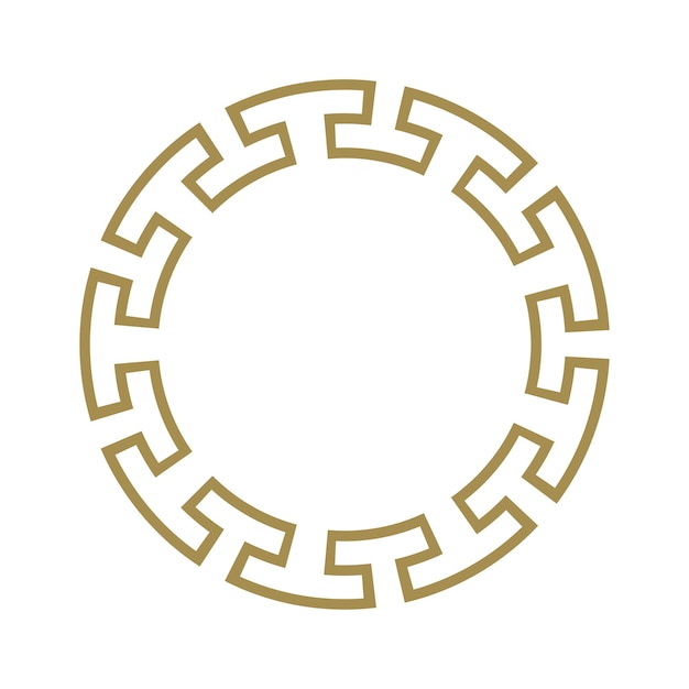 diseño vectorial del marco griego del círculo