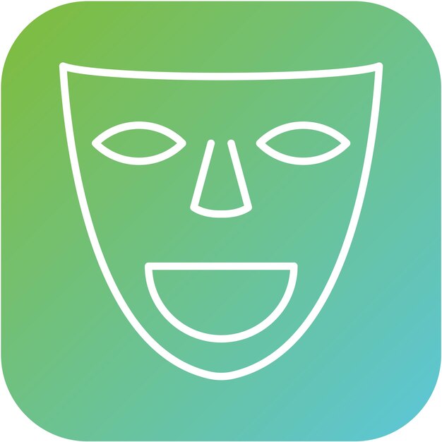Diseño vectorial de máscaras de teatro Estilo de icono