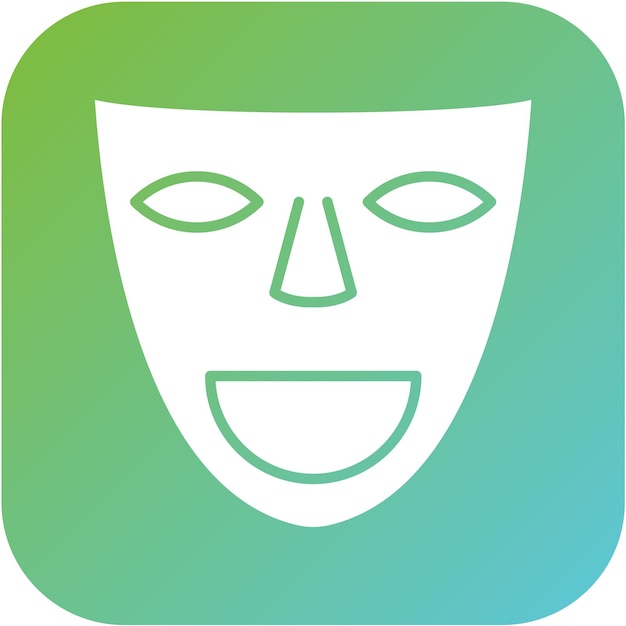 Diseño vectorial de máscaras de teatro Estilo de icono